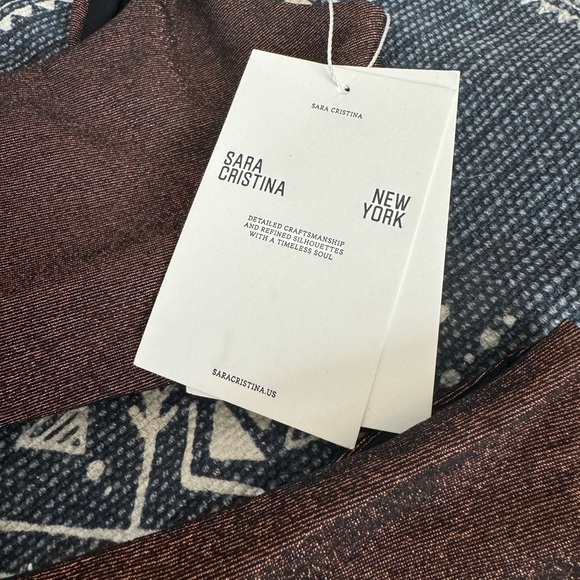 NWT SARA CRISTINA One Shoulder High Waisted Bikini - Metallic Shiny Brown XS/S - Picture 12 of 16